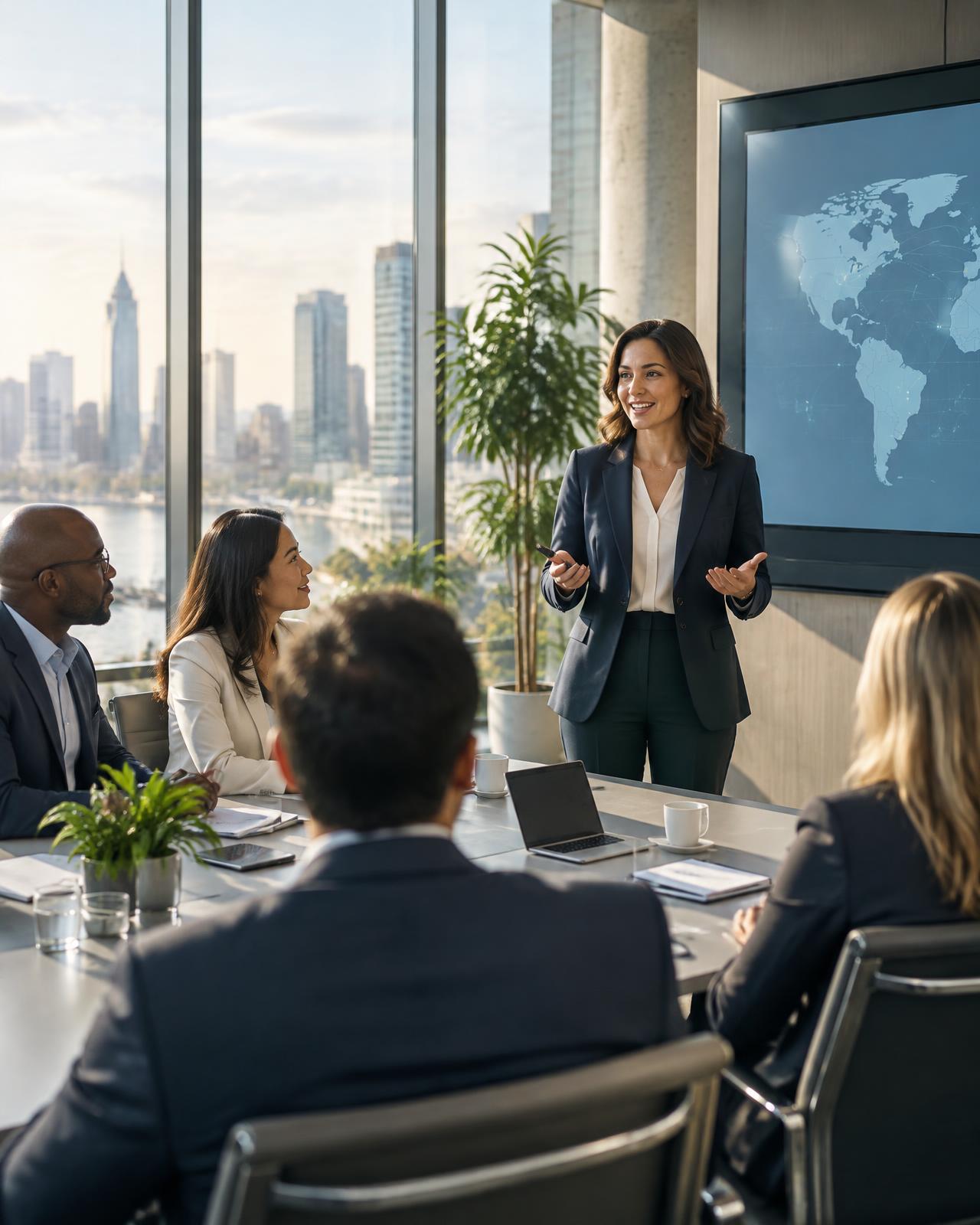 Executives in a corporate training session